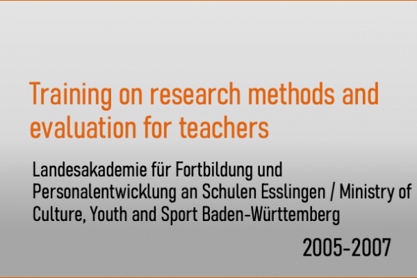 Training in Social Scientific Methods for Teachers