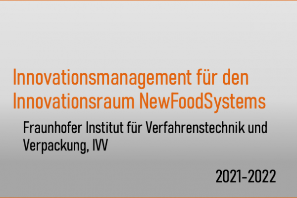 Innovationsmanagement für den Innovationsraum NewFoodSystems – neue Lebensmittelsysteme