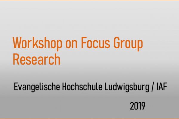 Method Workshop on Focus Group Research