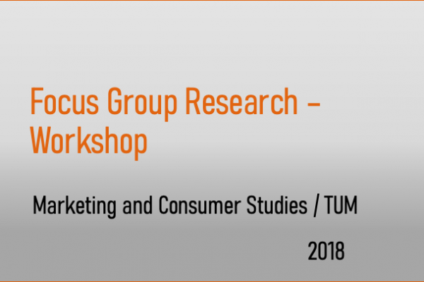 Focus Group Research – Workshop