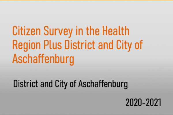 Citizen survey in the Health Region Plus district and city of Aschaffenburg